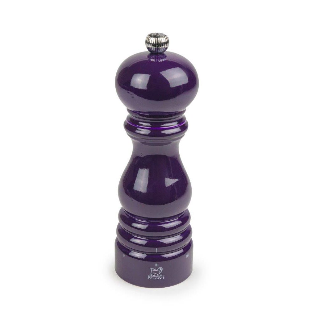Moulin à poivre manuel u'Select en bois laqué, aubergine, 18 cm - Visuel 0